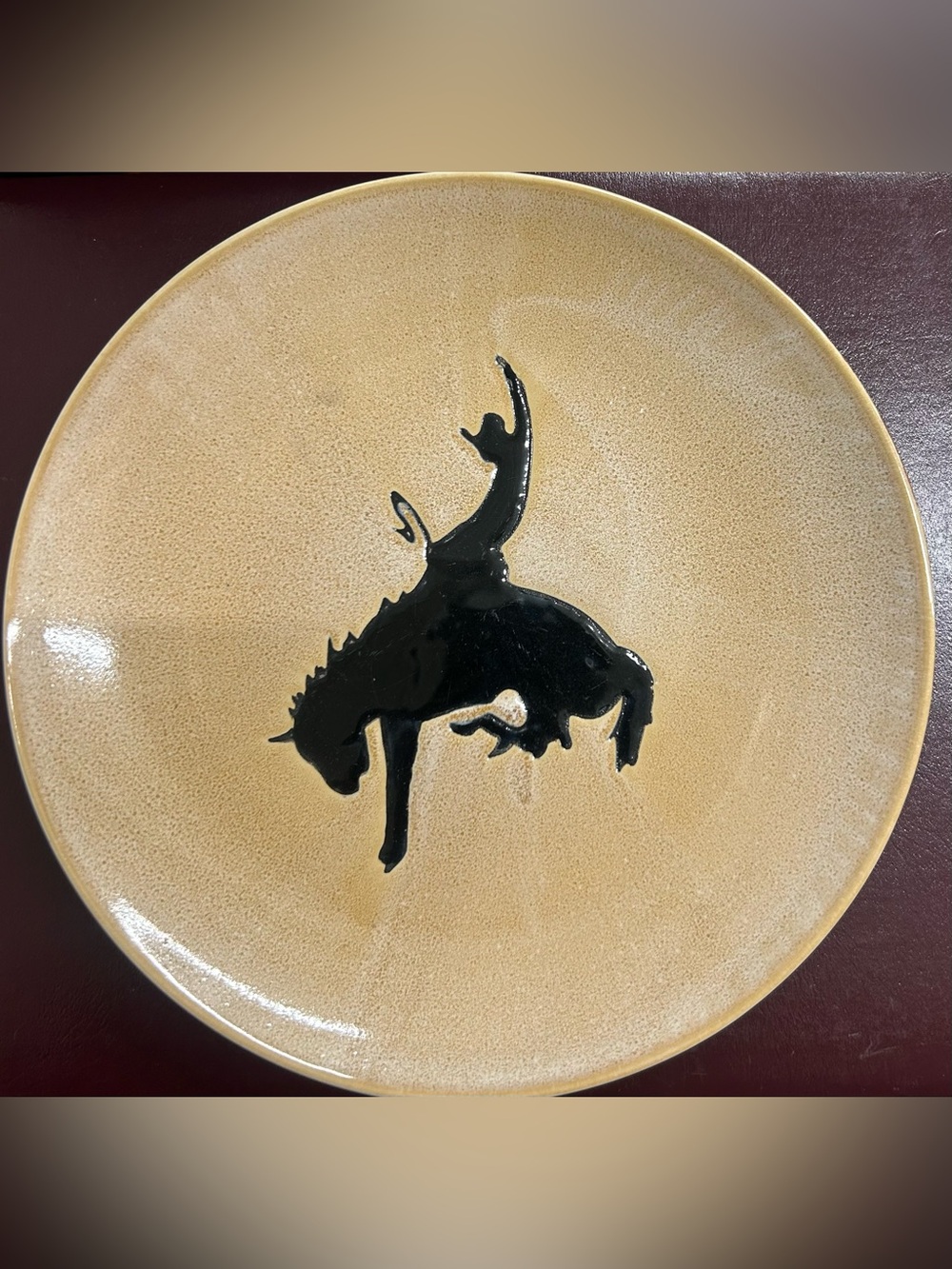 Replacement Buckaroo Cowboy Living Salad Plate Stoneware Ranch Brown 8 3/4"